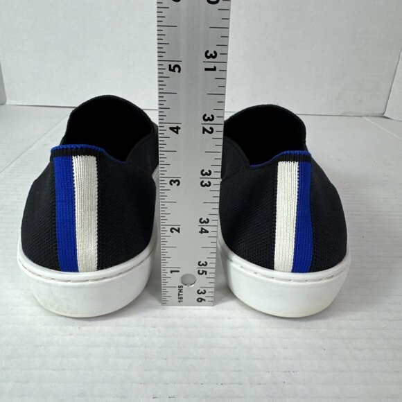 Rothy Women's 9.5 The Original Slip On Sneakers Black Knit Upper - Picture 5 of 16